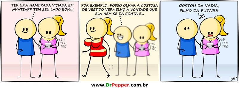 namorada viciada em whatsapp